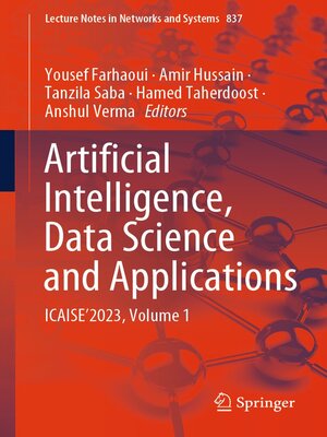 cover image of Artificial Intelligence, Data Science and Applications